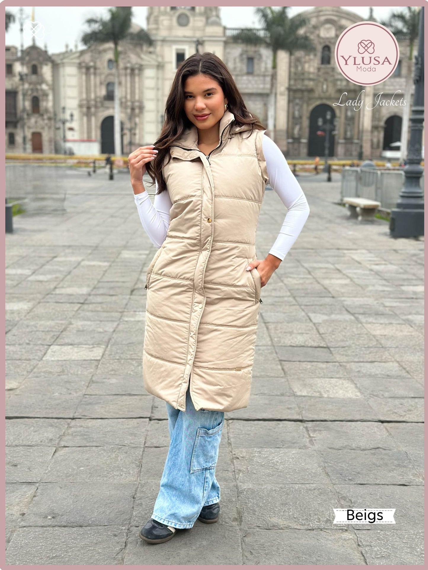 PARKA CHALECO SHAQUIRA - BEIGS