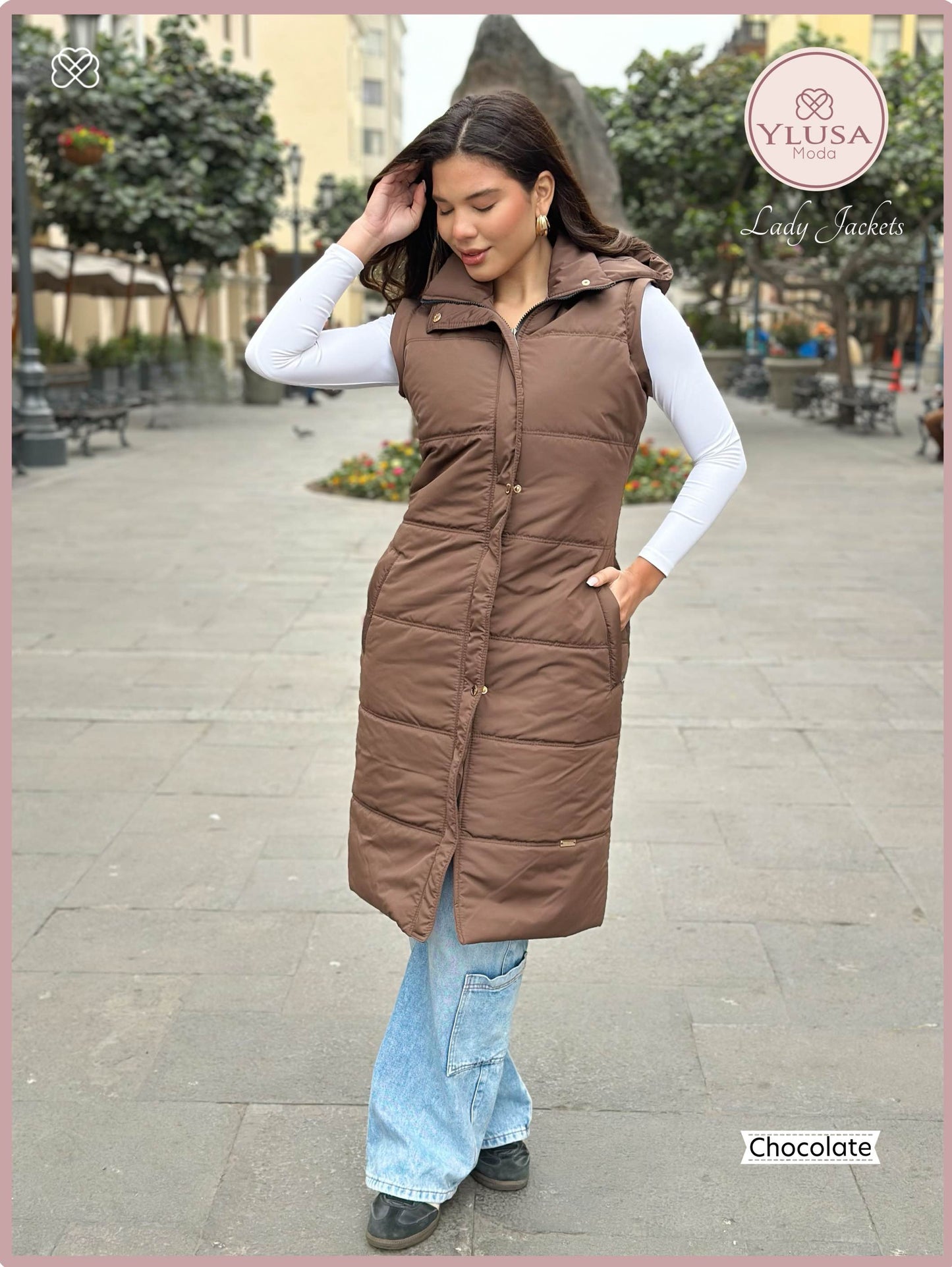 PARKA CHALECO SHAQUIRA - CHOCOLATE