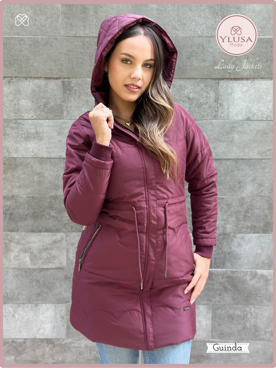 PARKA EXTRA LARGA VALERIA - GUINDA