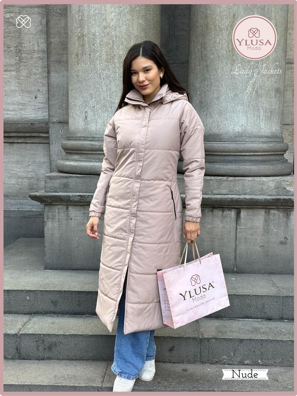 PARKA MAXI EXTRA LARGA PALOMA - NUDE