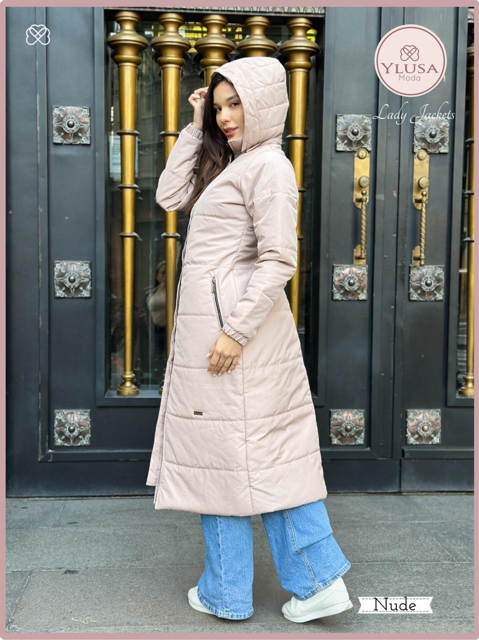 PARKA MAXI EXTRA LARGA PALOMA - NUDE