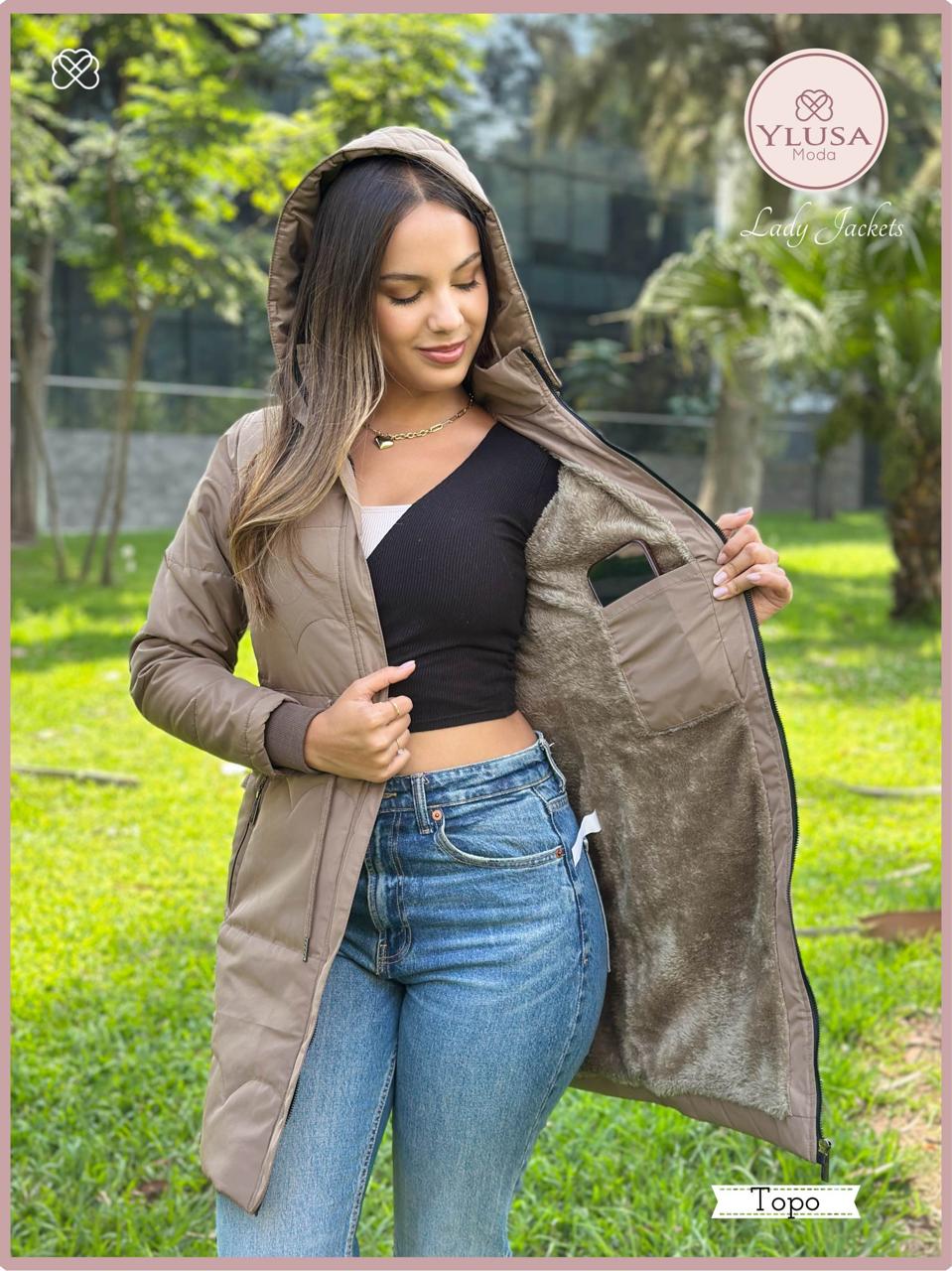 PARKA EXTRA LARGA VALERIA - TOPO