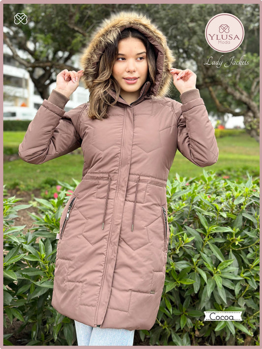 PARKA EXTRA LARGA ROXY - COCOA