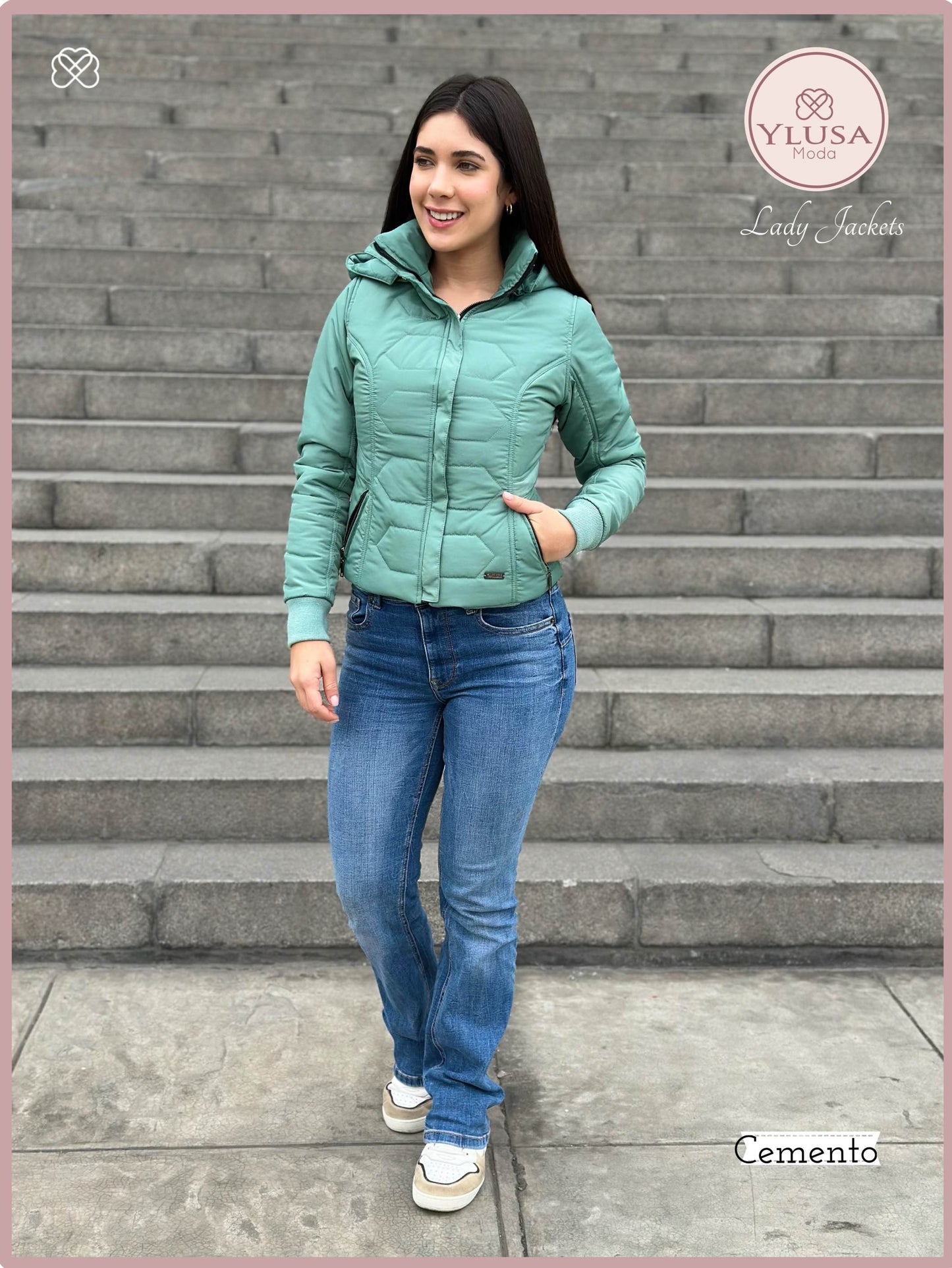CHAQUETA C/PELUCHE LAURA - CEMENTO