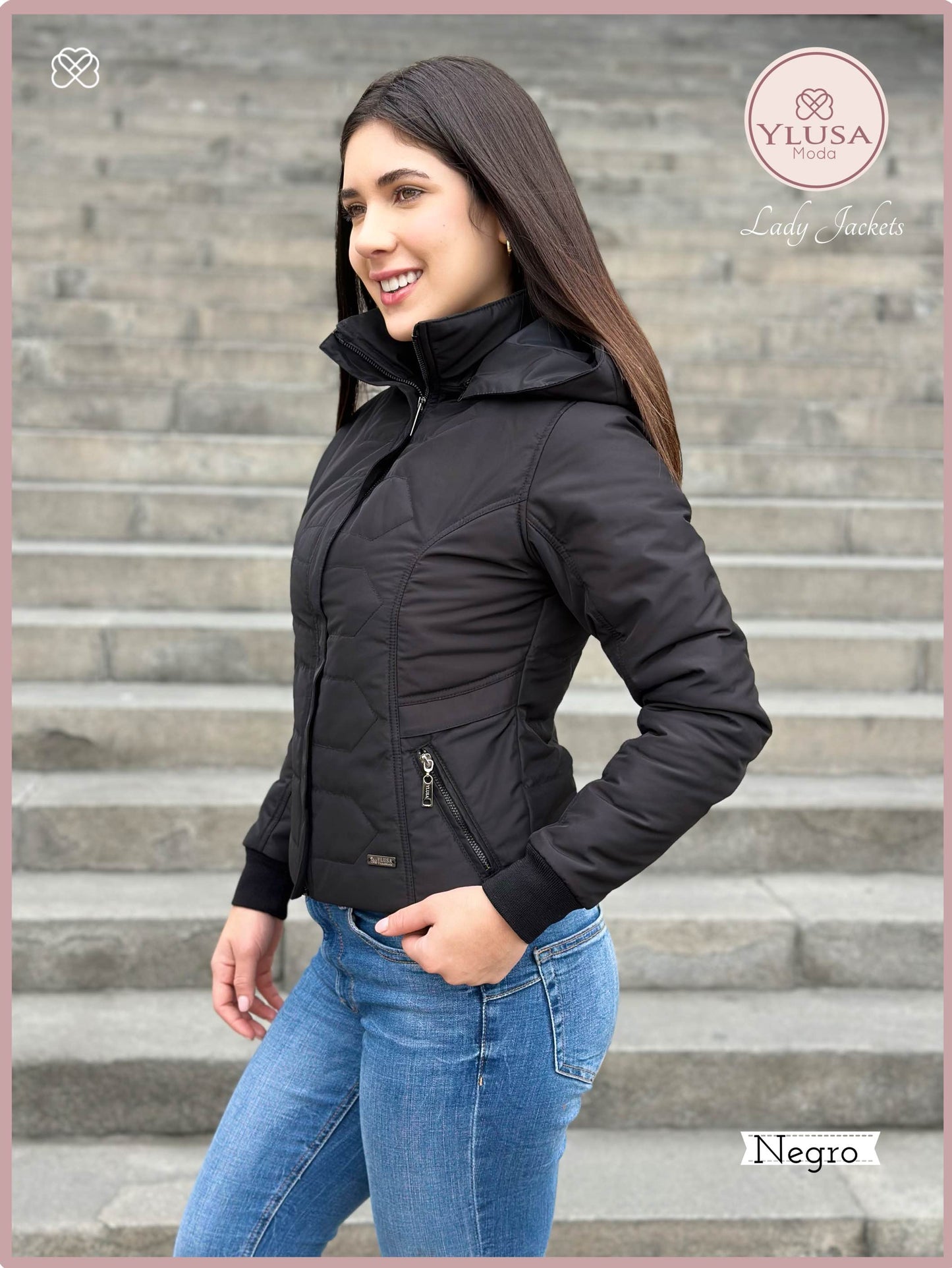 CHAQUETA C/PELUCHE LAURA - NEGRO