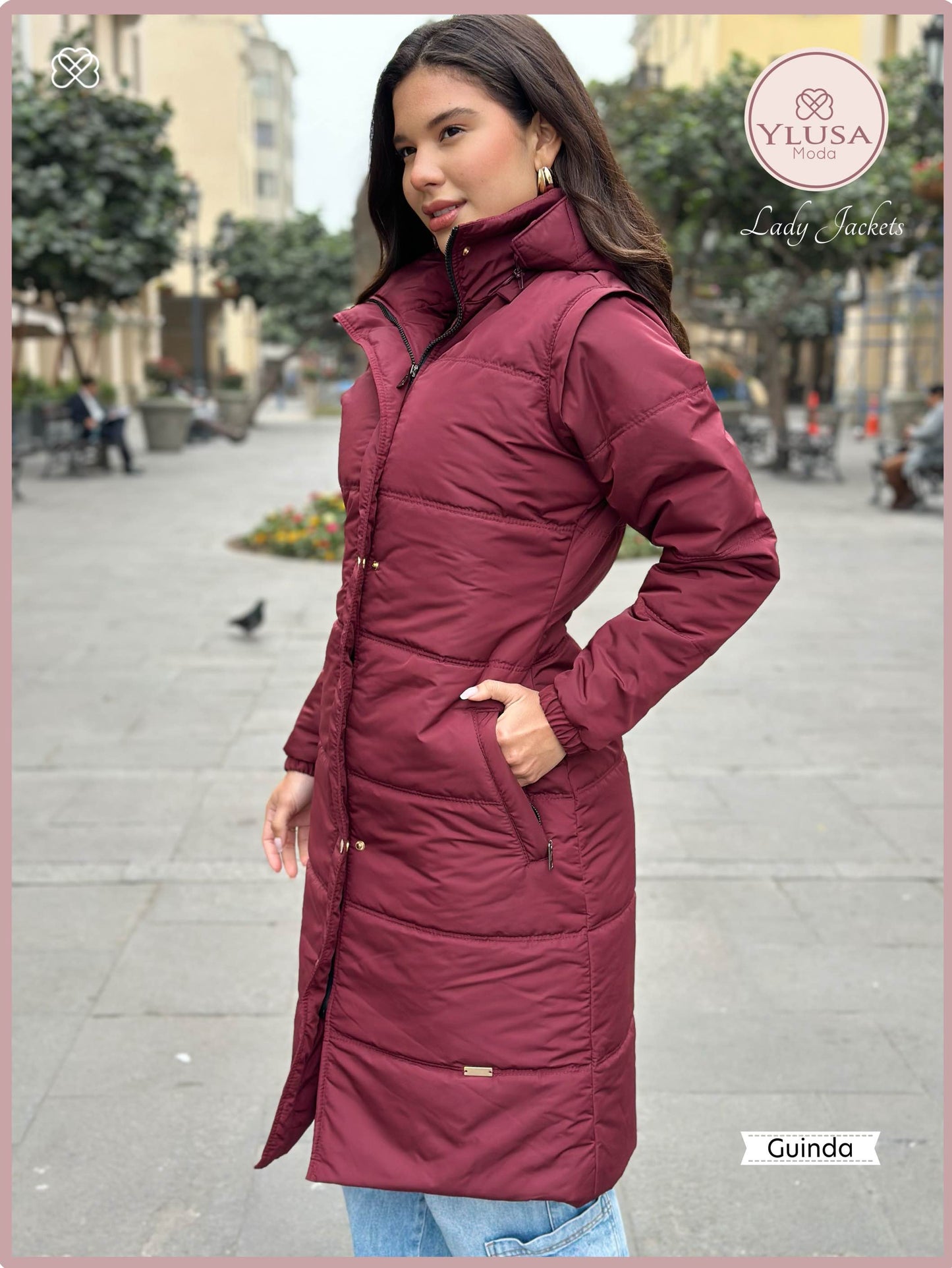 PARKA CHALECO SHAQUIRA - GUINDA