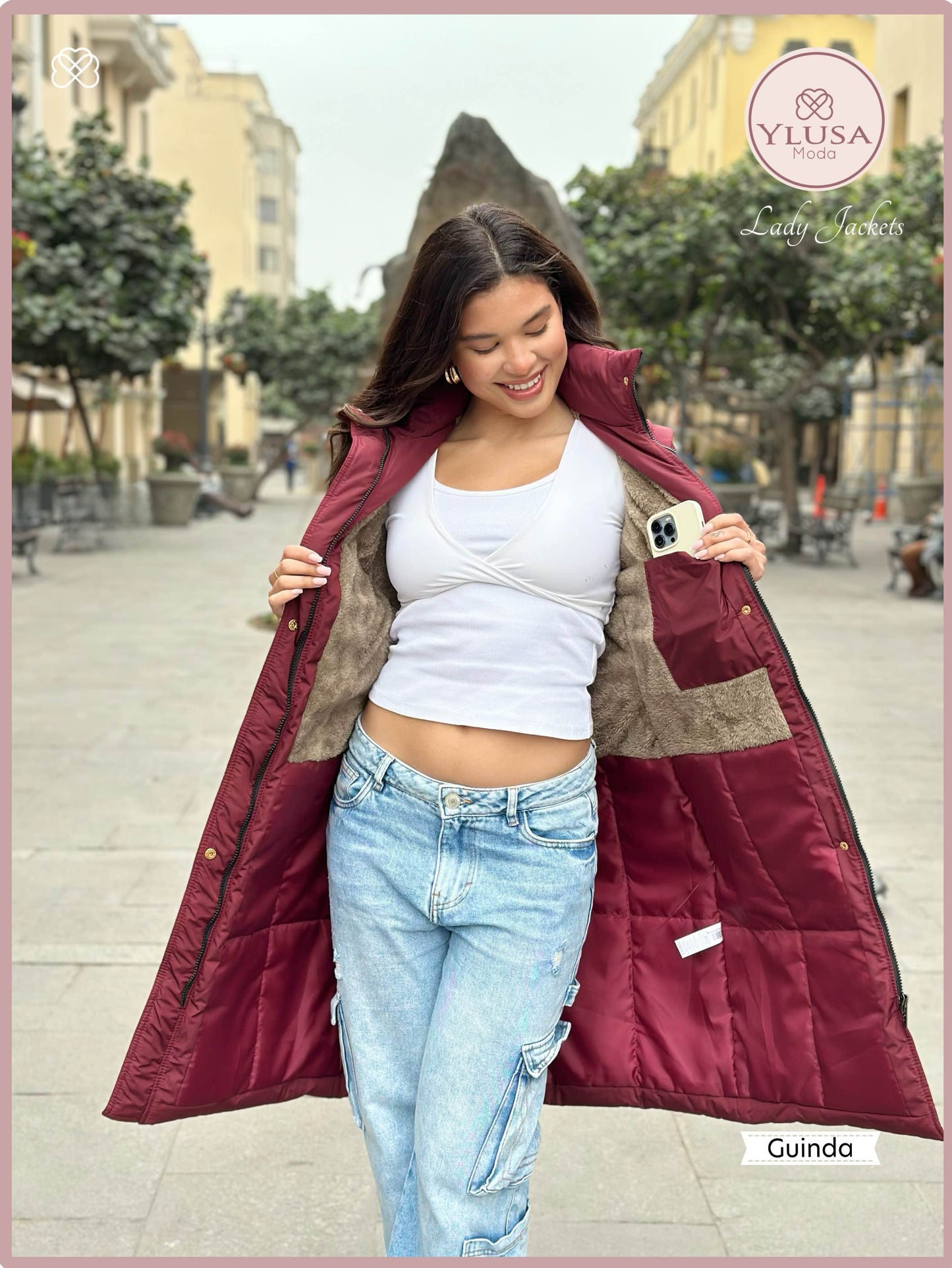 PARKA CHALECO SHAQUIRA - GUINDA