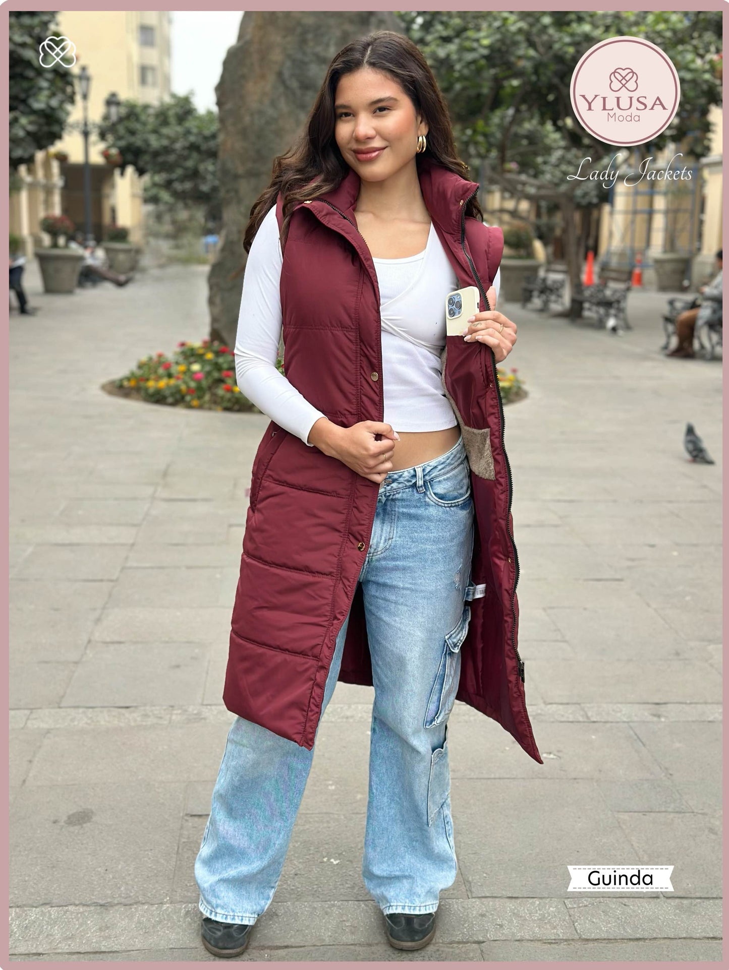 PARKA CHALECO SHAQUIRA - GUINDA