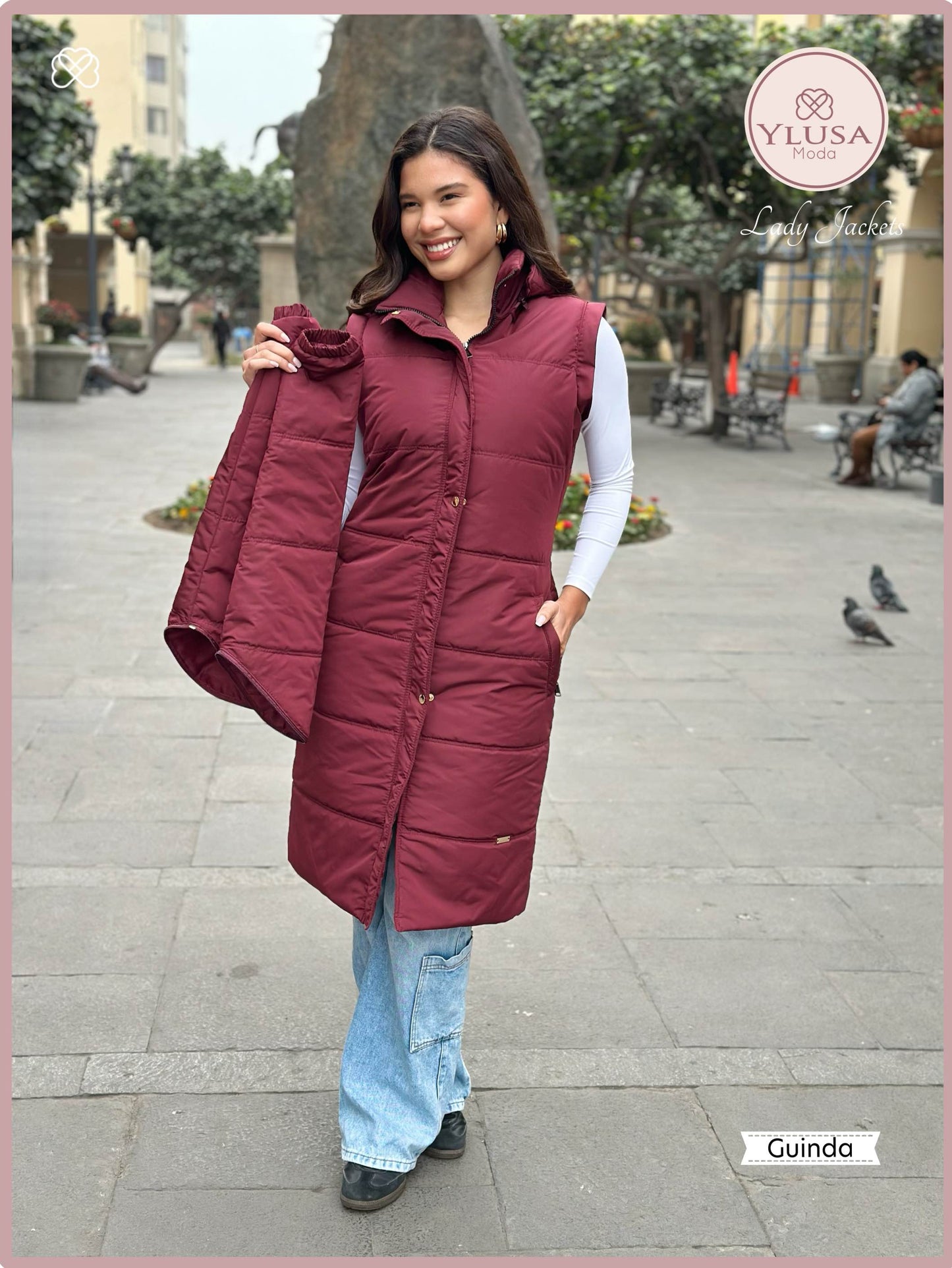 PARKA CHALECO SHAQUIRA - GUINDA