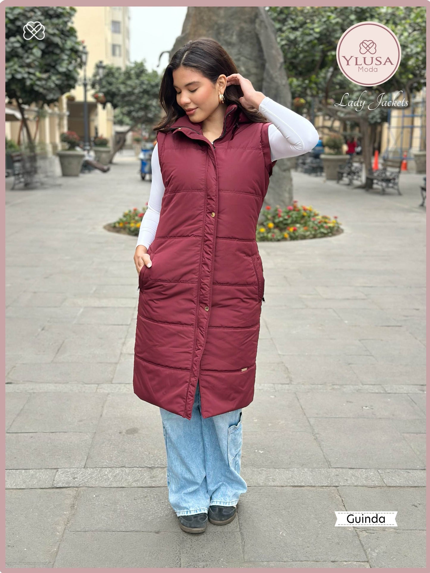 PARKA CHALECO SHAQUIRA - GUINDA