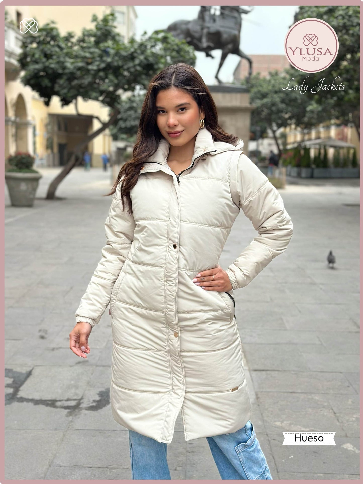PARKA CHALECO SHAQUIRA - HUESO