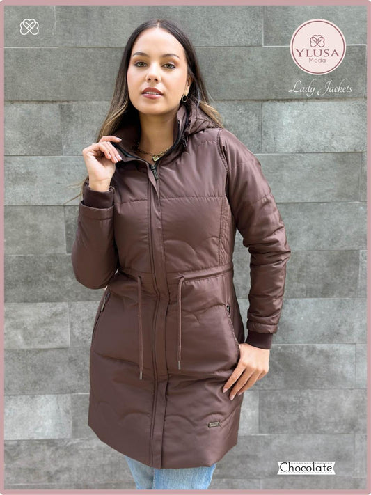 PARKA EXTRA LARGA VALERIA- CHOCOLATE