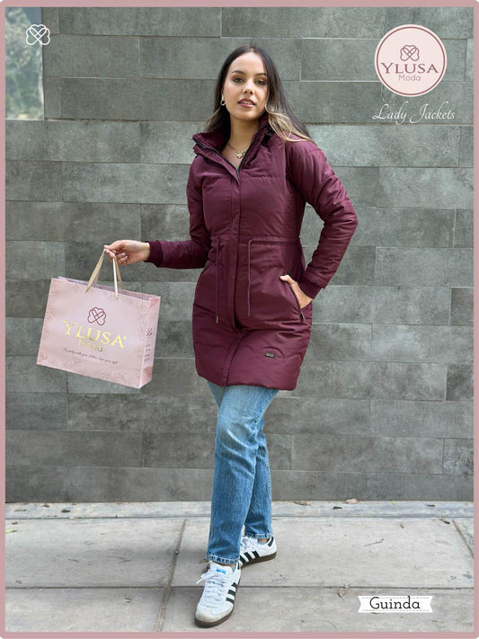 PARKA EXTRA LARGA VALERIA - GUINDA