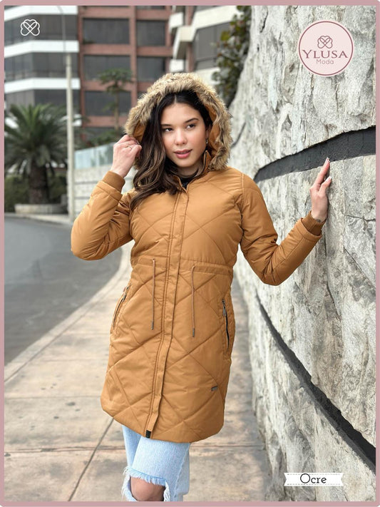 PARKA EXTRA LARGA LUZ - OCRE