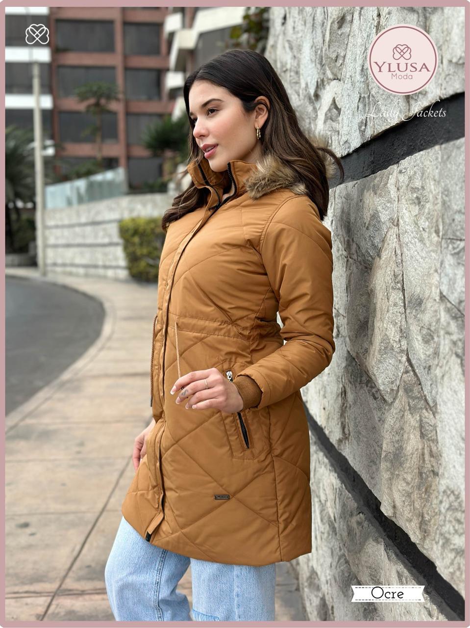 PARKA EXTRA LARGA LUZ - OCRE