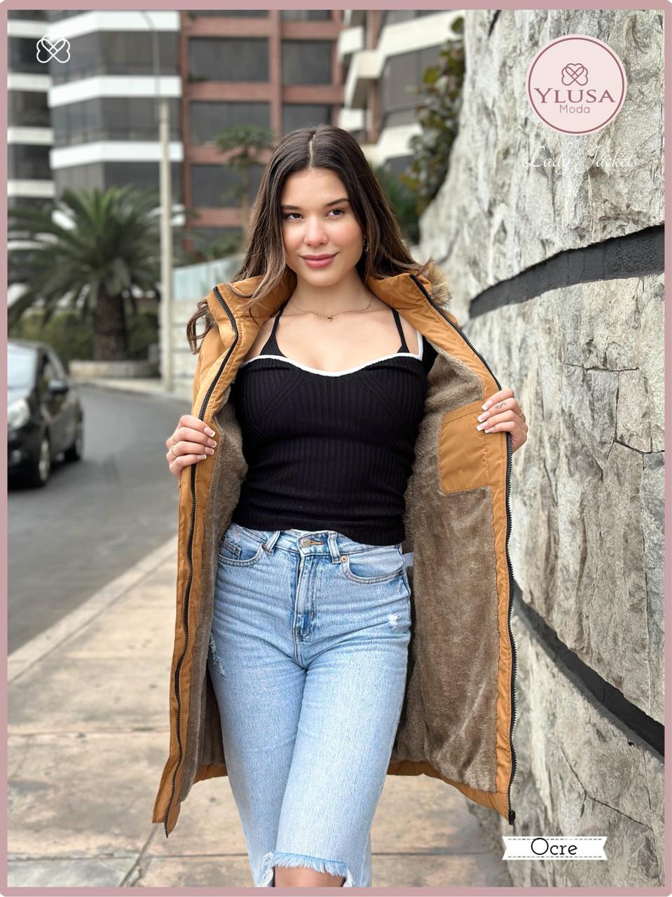 PARKA EXTRA LARGA LUZ - OCRE