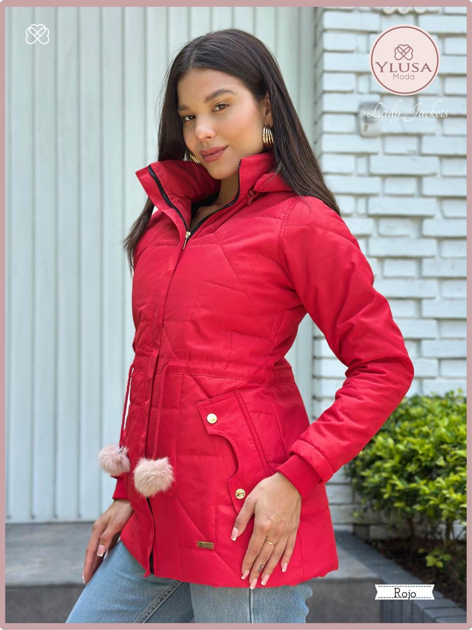 PARKA 3/4 CLAUDIA - ROJO