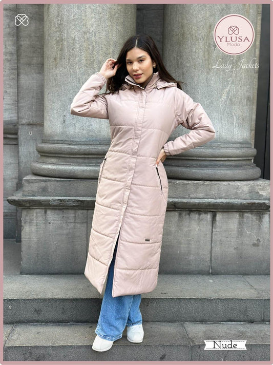 PARKA MAXI EXTRA LARGA PALOMA - NUDE