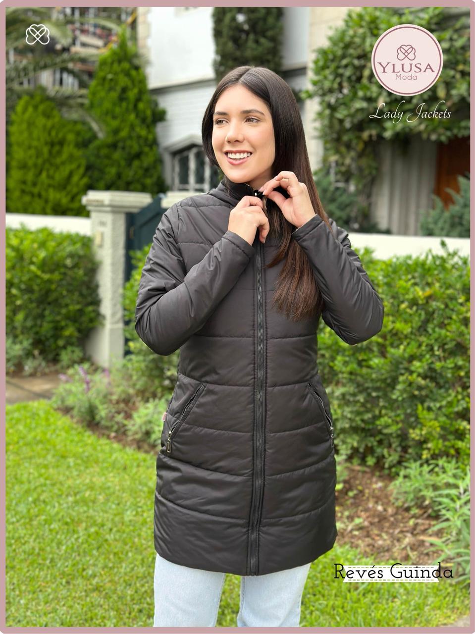 PARKA REVERSIBLE FRIDA - GUINDA
